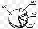 手绘圆形饼图标签