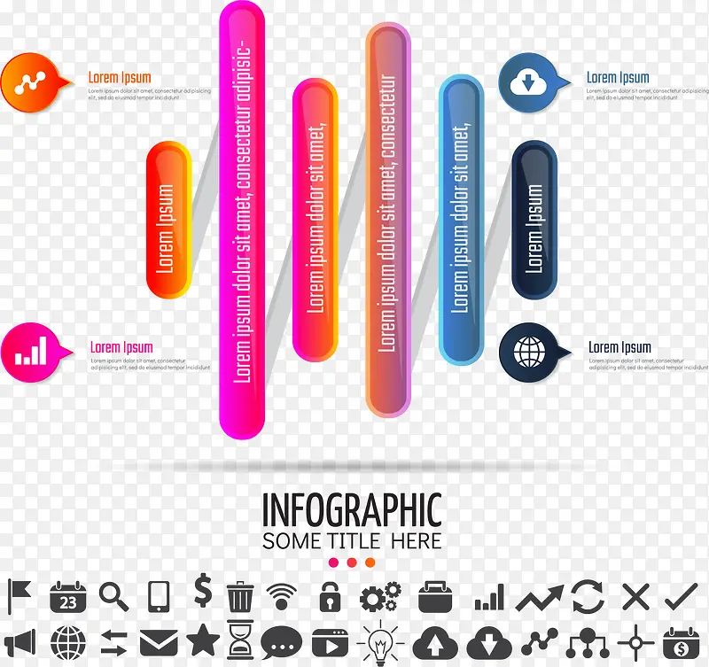 矢量手绘PPT标签