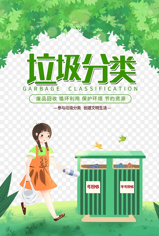 参与垃圾分类创建文明生活