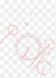 手绘蒲公英