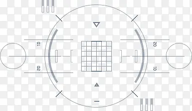 蓝色科技创意线条圆形