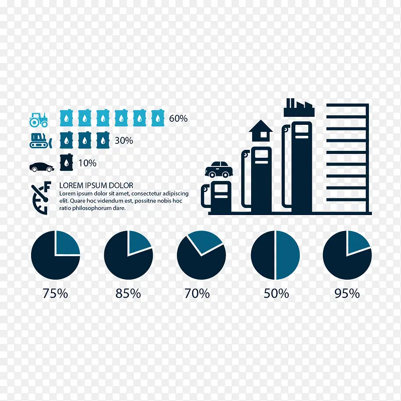 石油百分比信息图