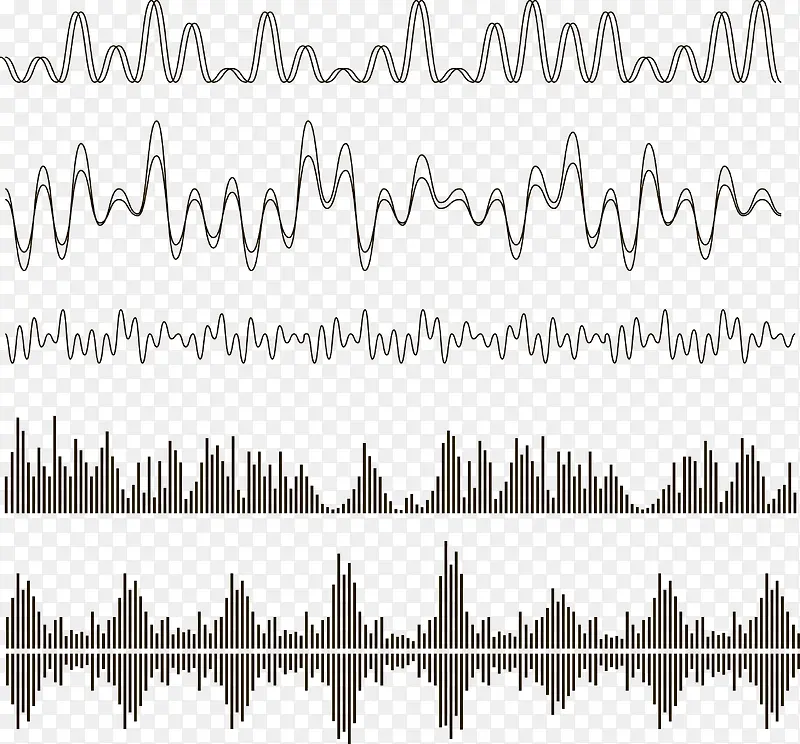 矢量声波曲线PNG图片