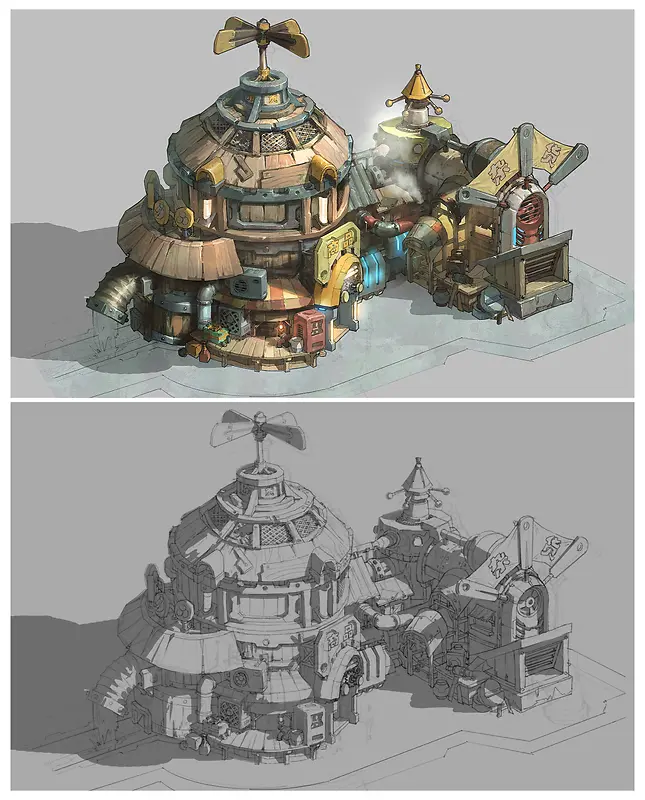 建筑商品模型原画