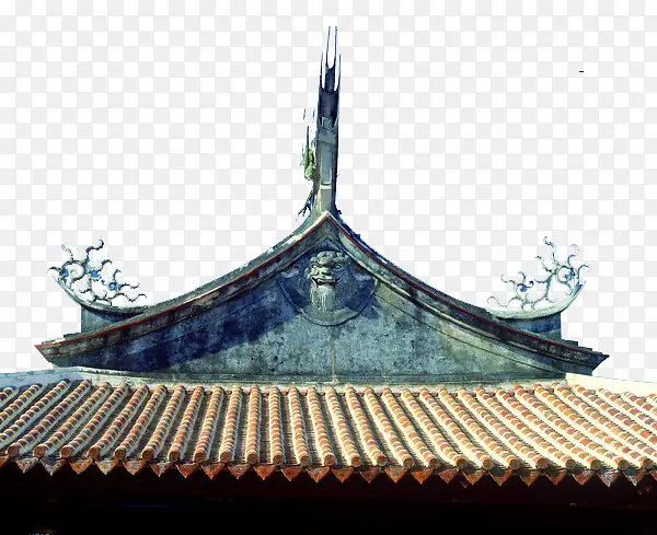 中国风古老建筑房檐