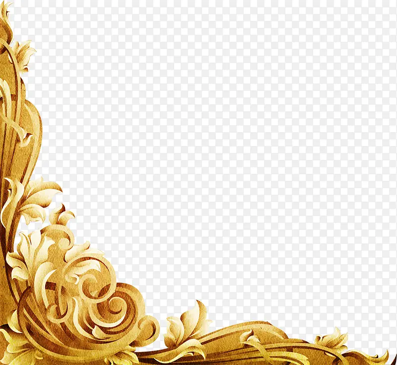 黄色立体手绘花纹