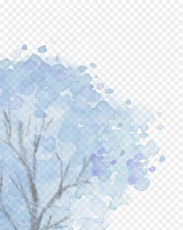 高清手绘树木立体