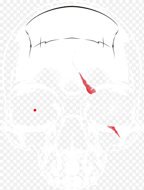 矢量蜘蛛网骷髅头