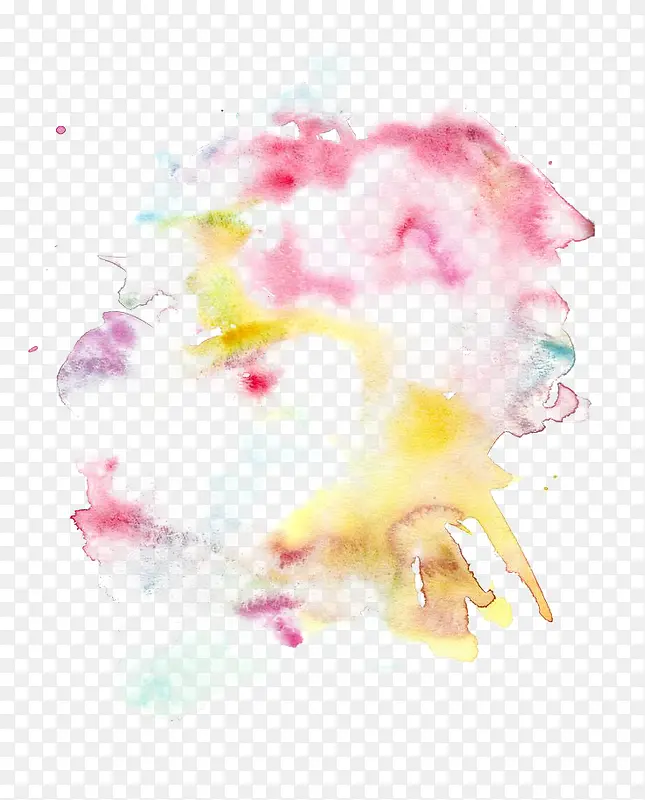 彩色泼墨漂浮