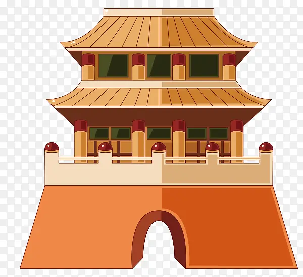 中国风建筑城楼建筑