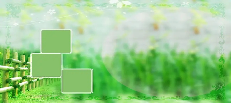 清新虚化背景banner