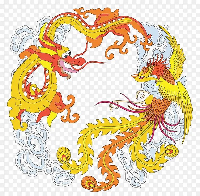 手绘龙凤PNG图片素材下载_图片编号10907318-PNG素材网