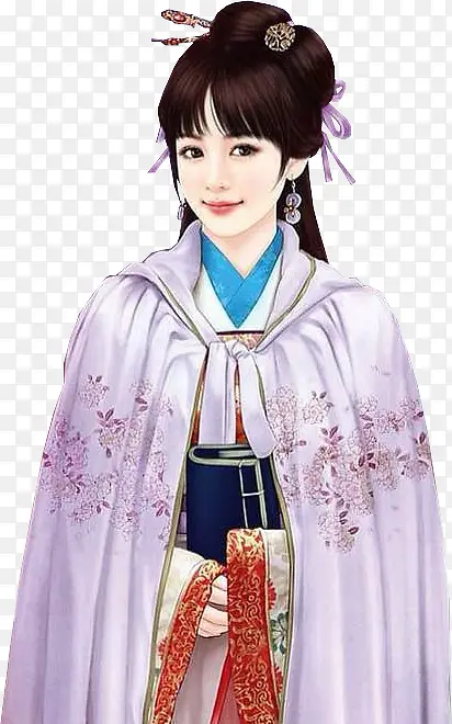 披着披风的古典美女