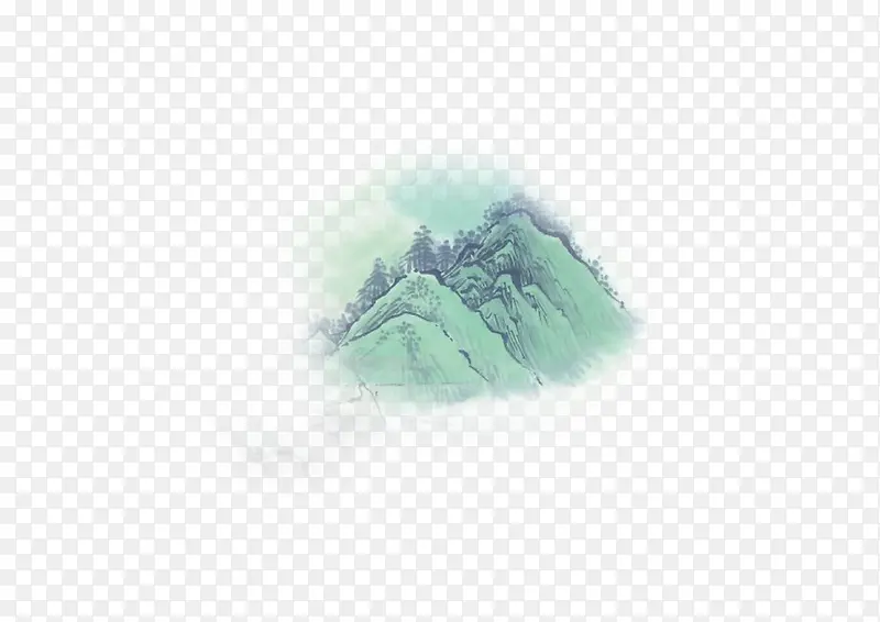 水墨山