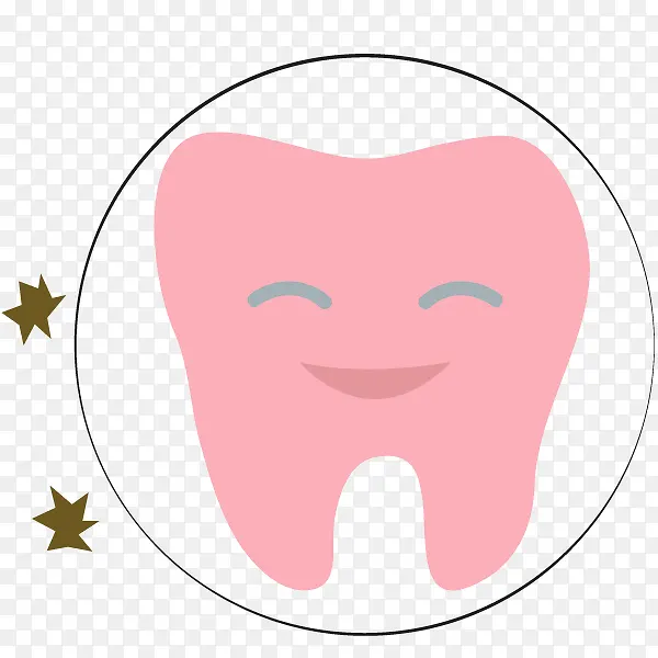 矢量卖萌可爱牙齿表情免费图片