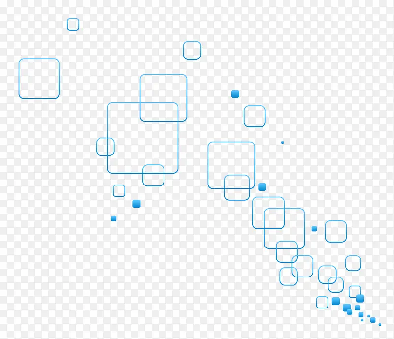 蓝色飞舞方格装饰