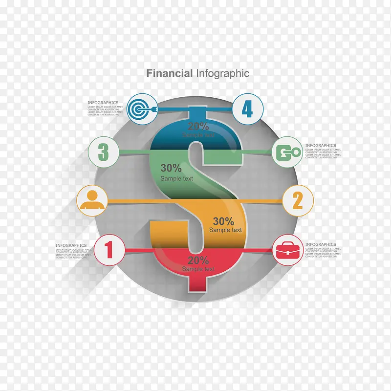 矢量金融理财信息图