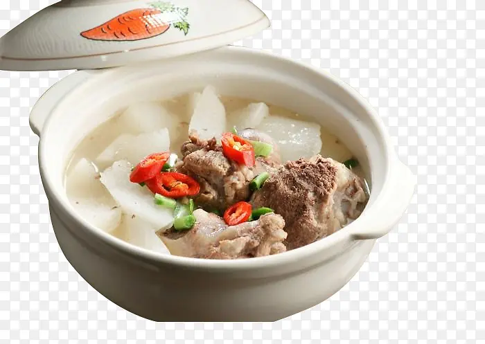筒骨萝卜煲