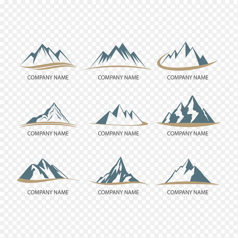 矢量手绘山