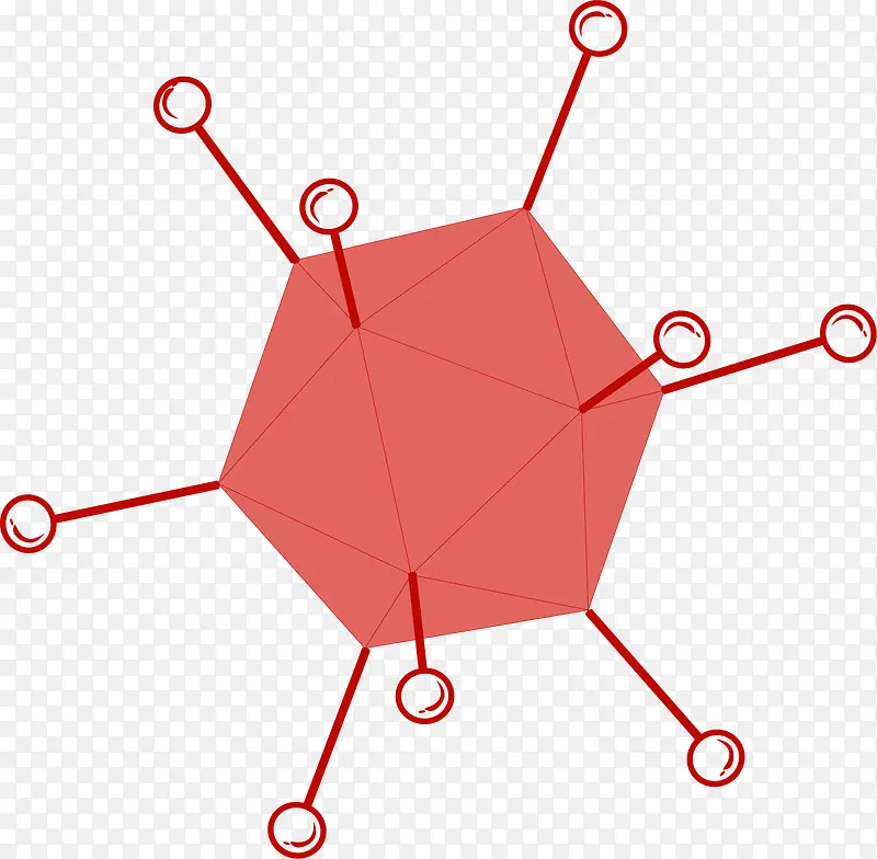 矢量手绘分子