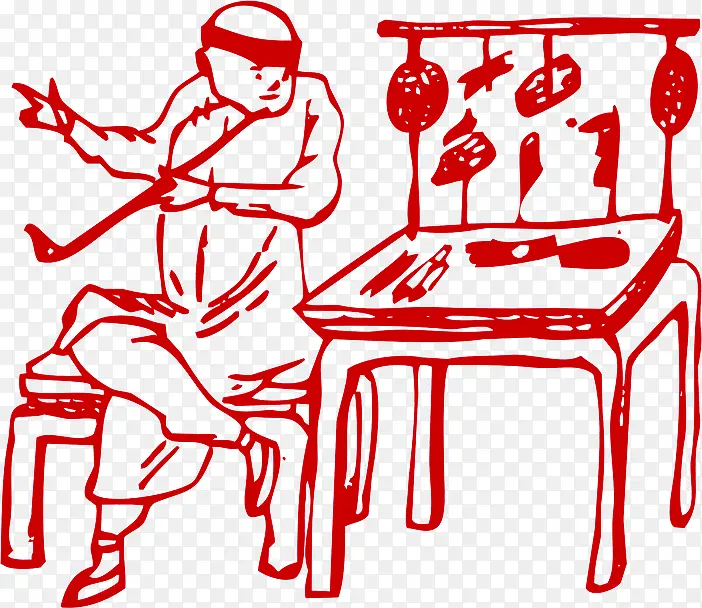 古代摆摊大烟人物