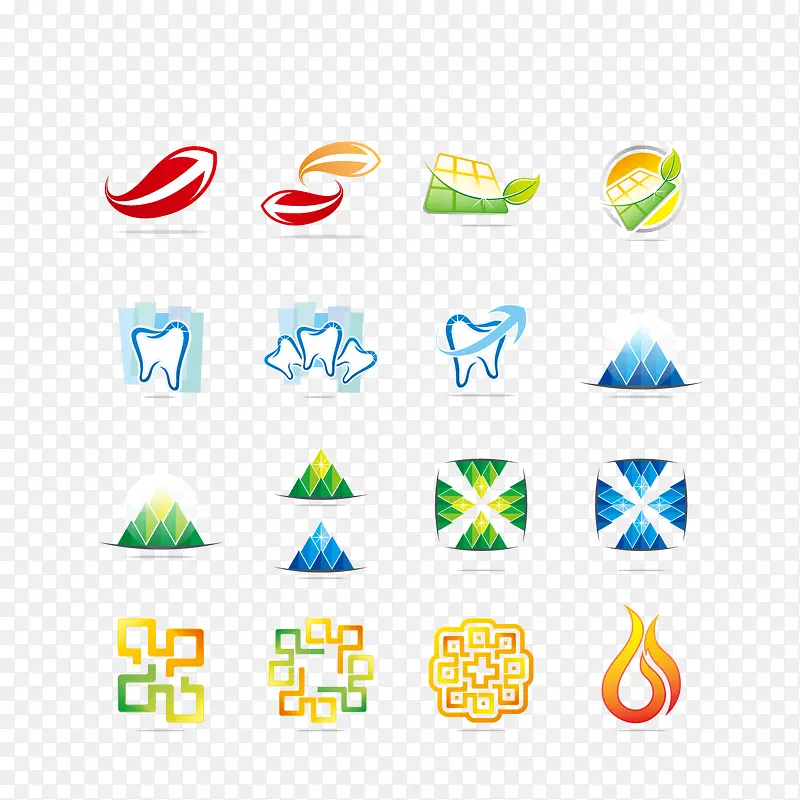 三颗牙矢量图
