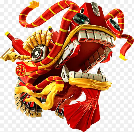 龙头表演素材
