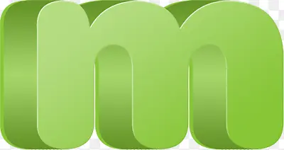 绿色立体字母M装饰