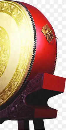 红色黄色高清质感鼓