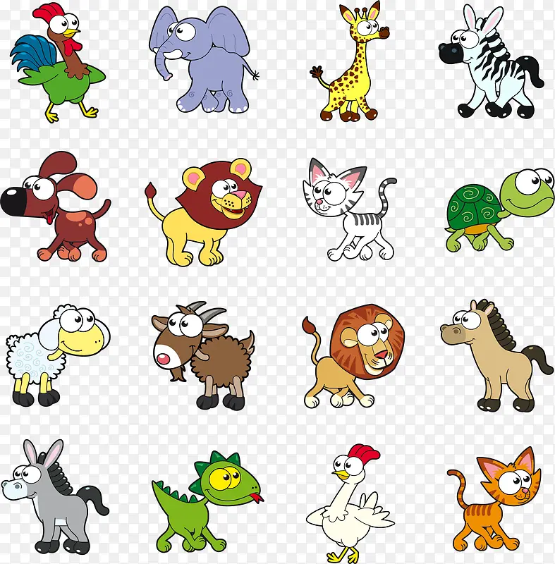 矢量卡通小动物PNG图片素材下载_图片编号10976943PNG素材网