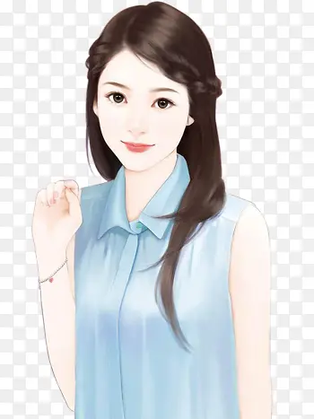 清纯女孩长发大眼睛