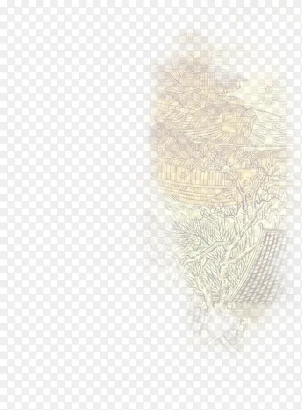 中国风棕色风景装饰