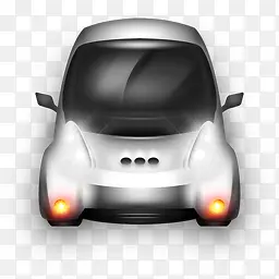 白色立体小轿车