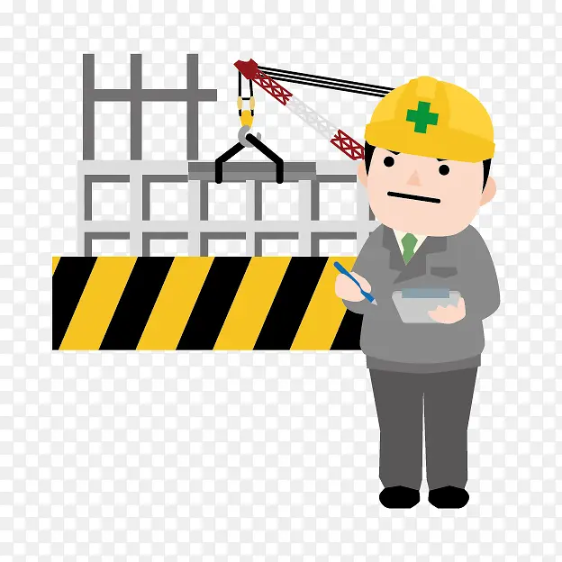 卡通建筑图片施工剪影