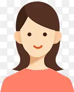 粉色衣服女孩卡通