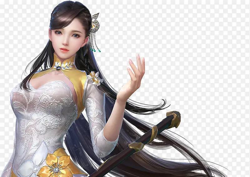 长发造型人物游戏