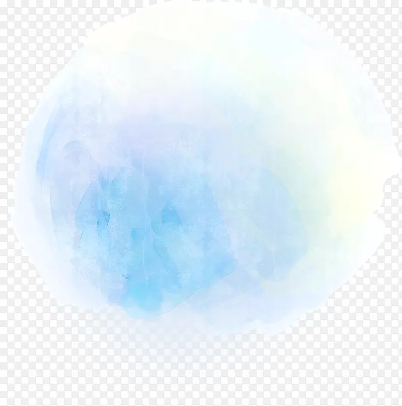 蓝色卡通水墨创意