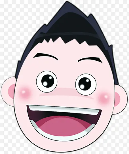手绘卡通大脸男孩