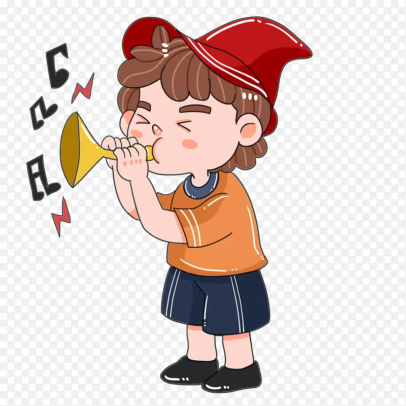 手绘音乐喇叭元素
