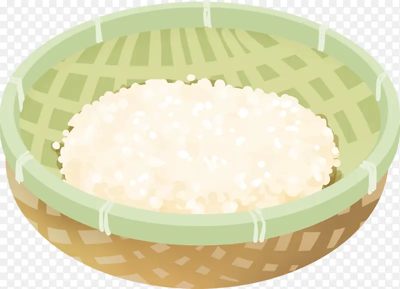 手绘篮里的食物