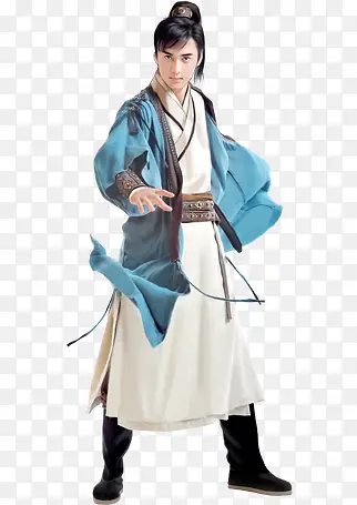 蓝衣古装男子
