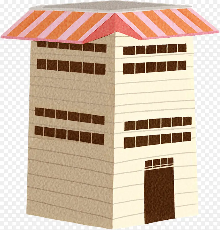 可爱卡通手绘建筑