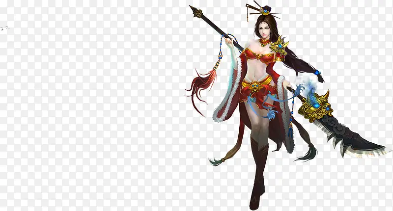 手绘性感游戏美女人物