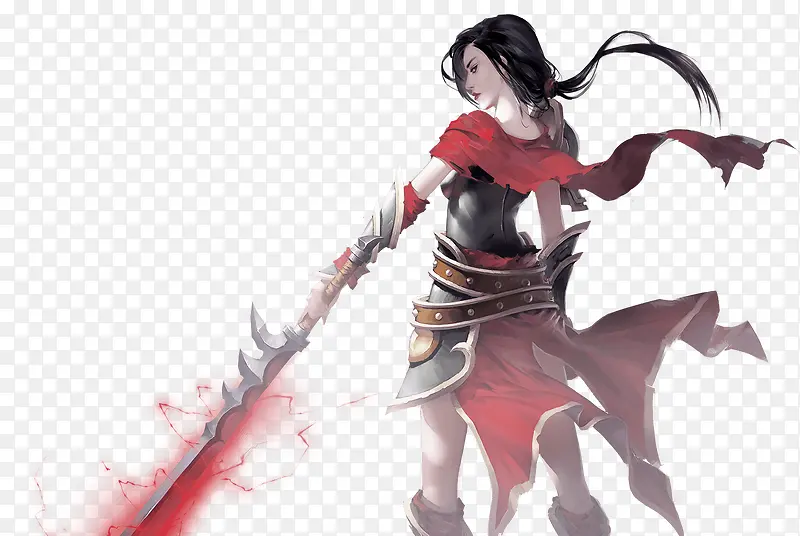 红色性感游戏美女