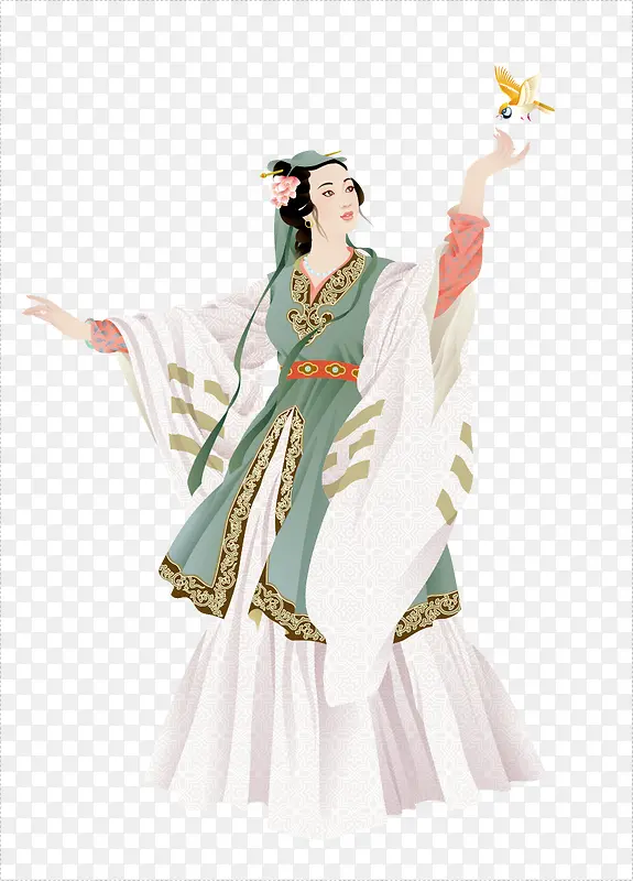 古代美女矢量素材PNG图片素材下载_图片编号11012825-PNG素材网