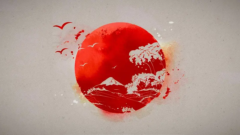 中国风大红色地球壁纸