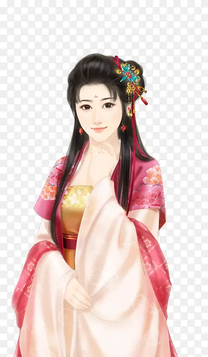免抠手绘古代女子PNG图片素材下载_图片编号11015929-PNG素材网