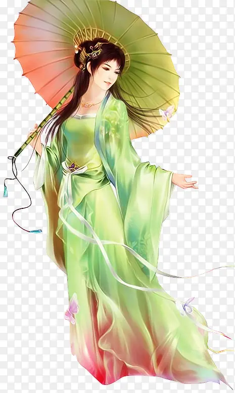 免抠手绘漂亮女子