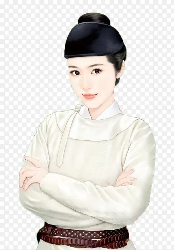 官服干练女子古风立绘