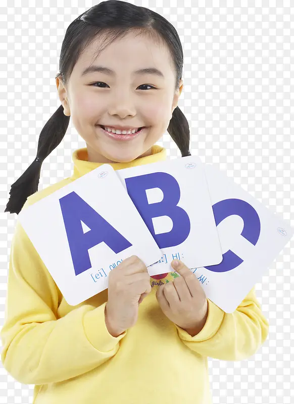 女孩学习英文可爱